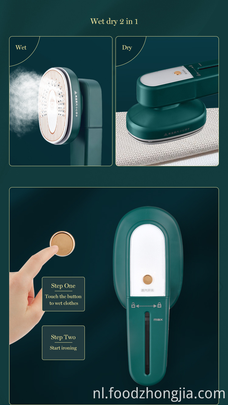 Nieuwe trends Oplaadbare STEAM IRON HANDHELD SRICKEN Draagbare reis IJzer Ondersteuning Droog nat strijken Draadloos mini -ijzer voor Kleding